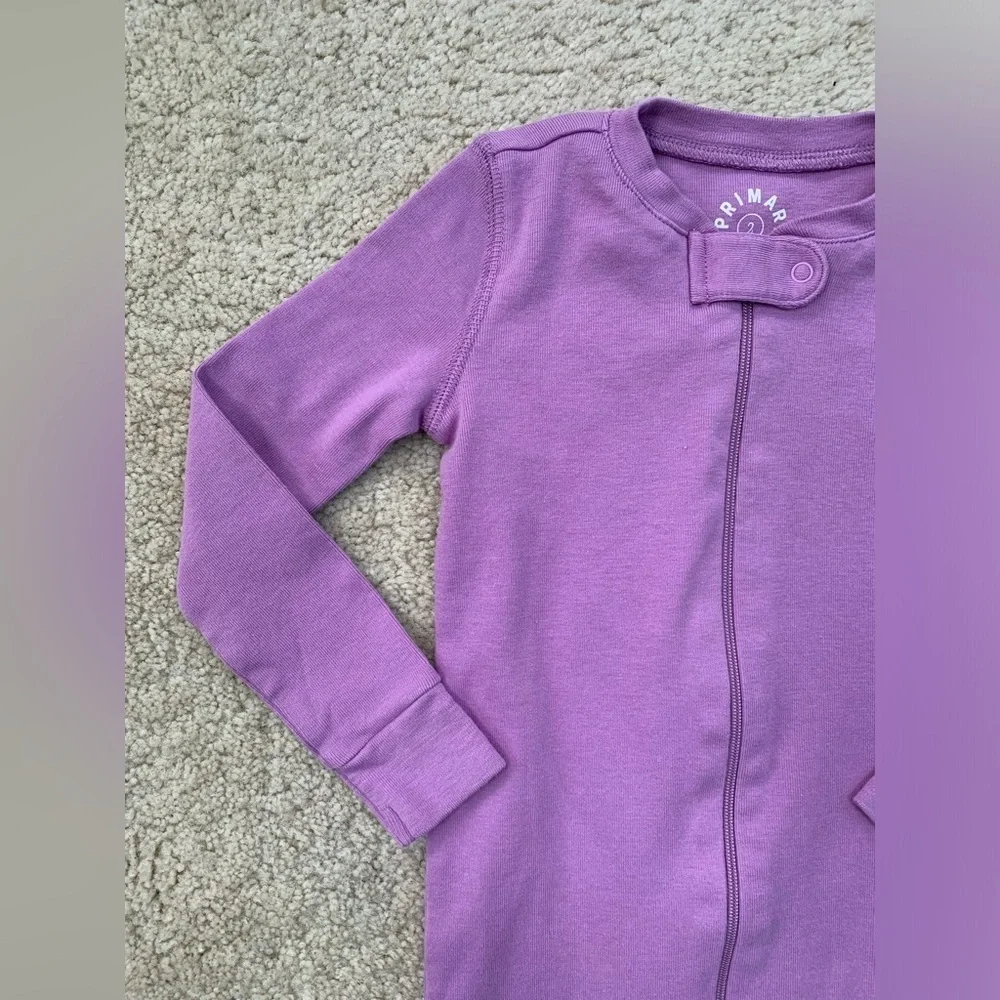 Primary Size 2 Lavender Organic Footie Pajamas Sleeper